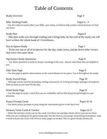 *NEW* 1 Corinthians Study and Prayer Kit