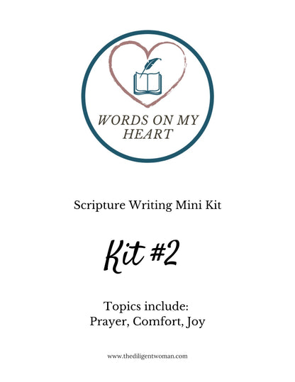 Scripture Writing Mini Kit #2 - Prayer, Comfort and Joy