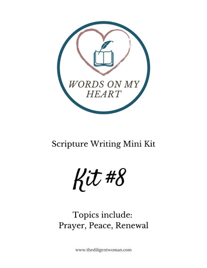 Scripture Writing Mini Kit #8 - Prayer, Peace, and Renewal