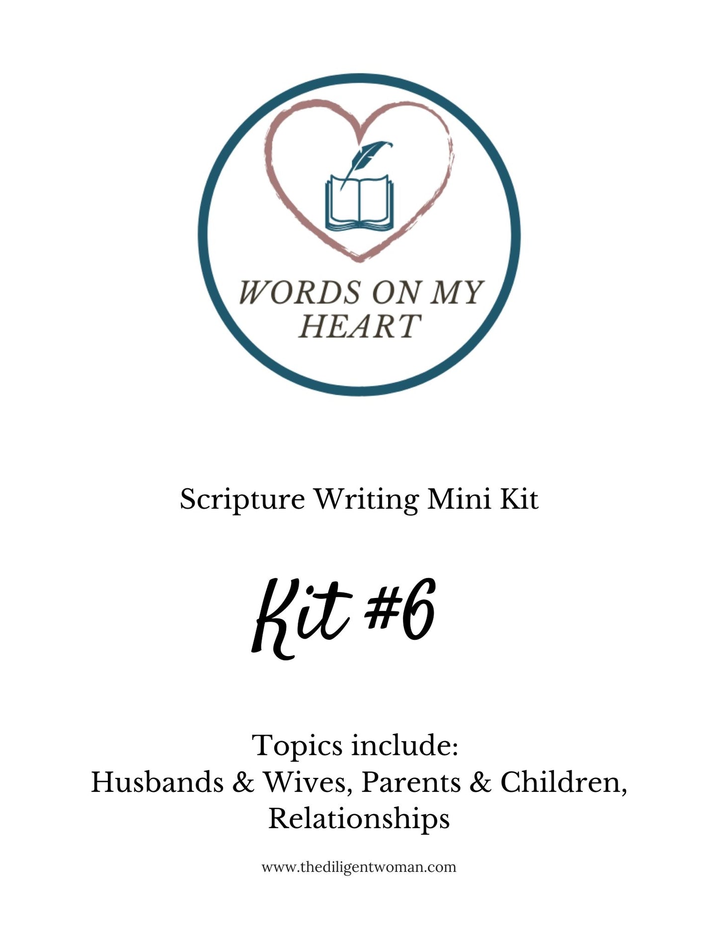 Scripture Writing Mini Kit #6 - Husbands & Wives, Parents & Children, Relationships