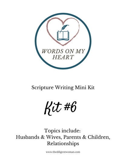 Scripture Writing Mini Kit #6 - Husbands & Wives, Parents & Children, Relationships