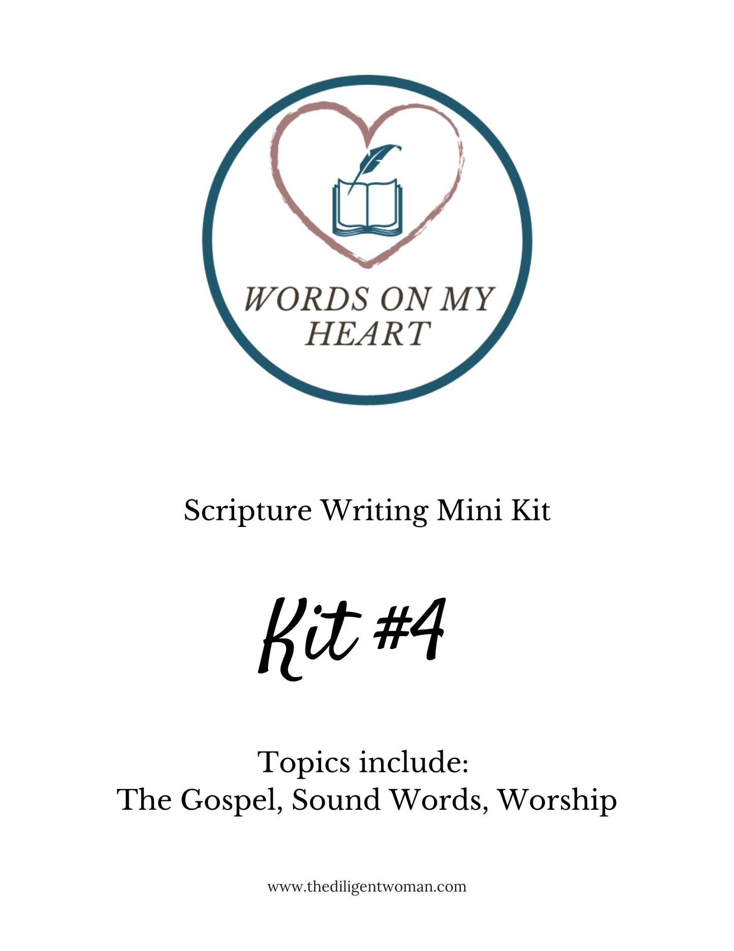 Scripture Writing Mini Kit #4 - The Gospel, Sound Words, and Worship