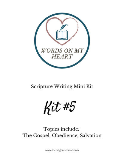 Scripture Writing Mini Kit #5 - The Gospel, Obedience, and Salvation