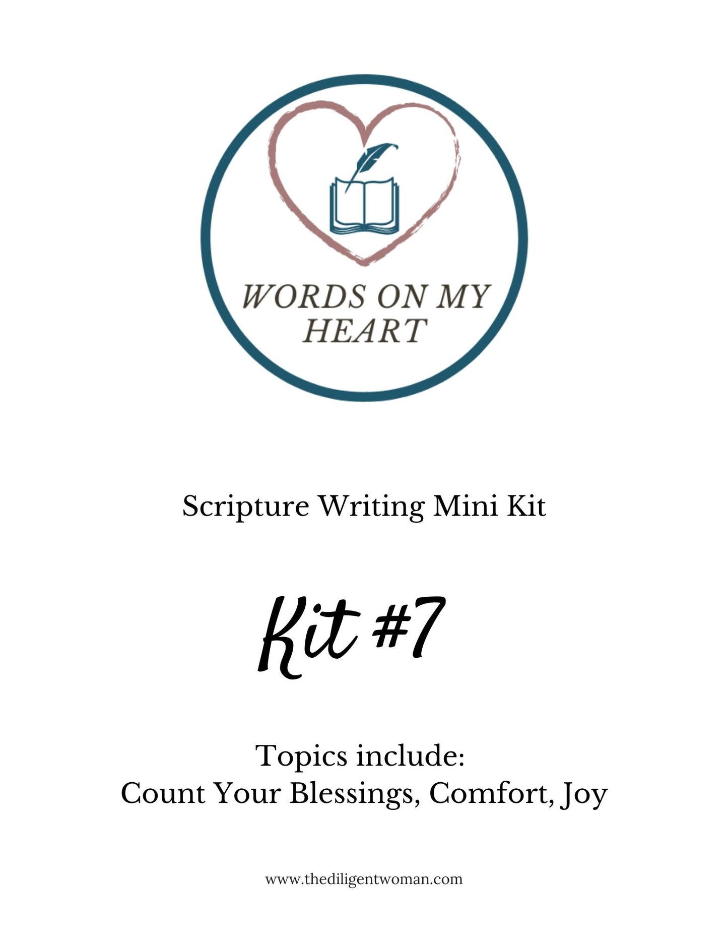 Scripture Writing Mini Kit #7 - Count Your Blessings, Comfort, and Joy