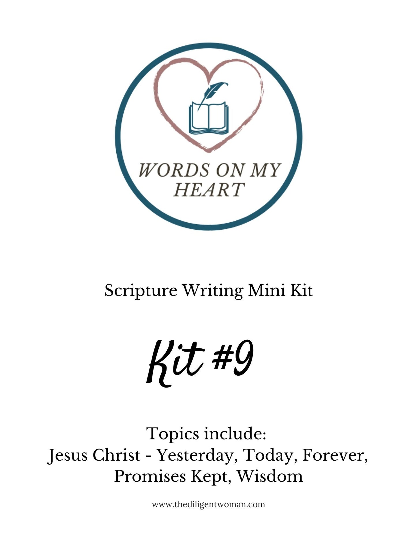 Scripture Writing Mini Kit #9 - Jesus Christ - Yesterday, Today, & Forever, Promises Kept, and Wisdom