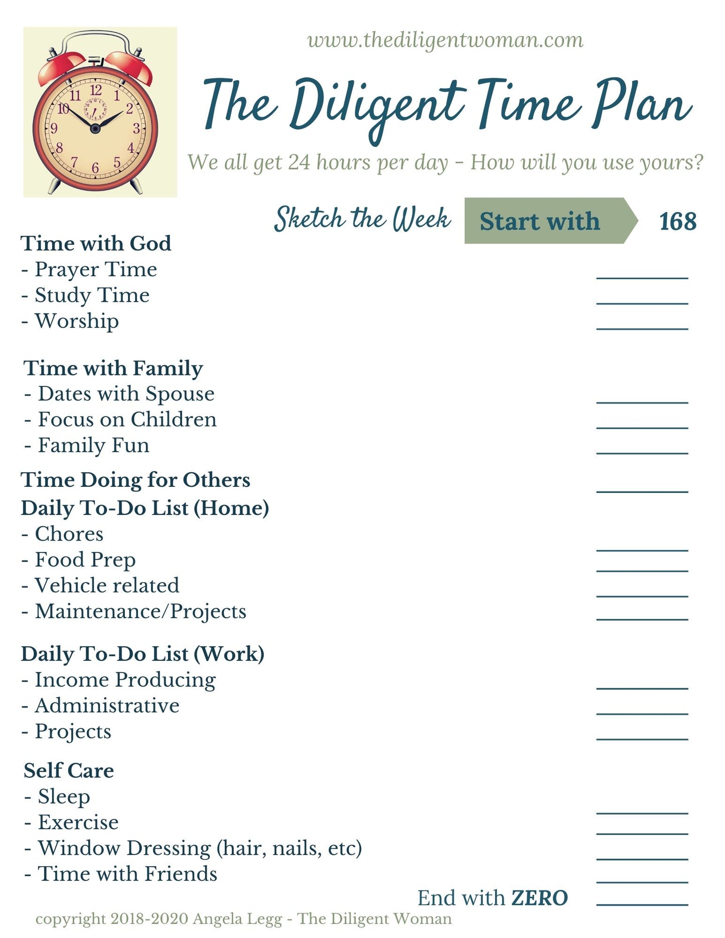 The Diligent Time Plan