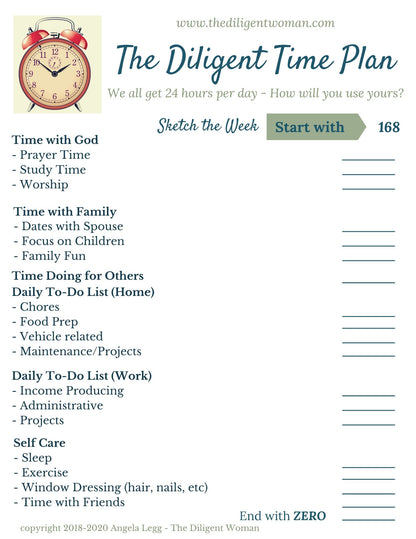 The Diligent Time Plan