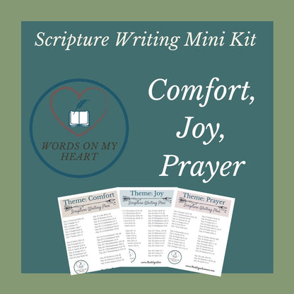 Scripture Writing Mini Kit #2 - Prayer, Comfort and Joy