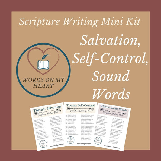 Scripture Writing Mini Kit #3 - Sound Words, Self-Control, Salvation