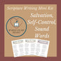 Scripture Writing Mini Kit #3 - Sound Words, Self-Control, Salvation