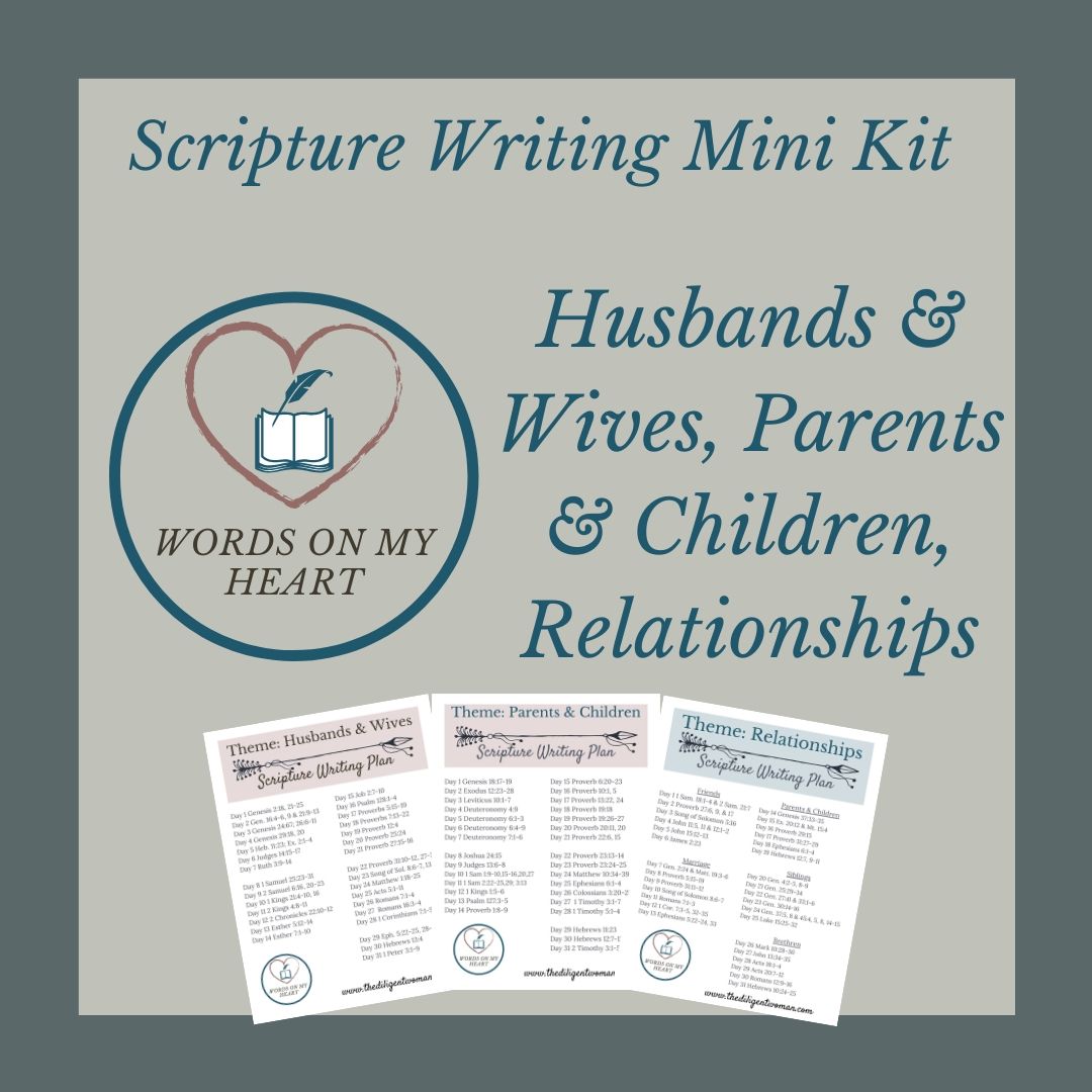 Scripture Writing Mini Kit #6 - Husbands & Wives, Parents & Children, Relationships