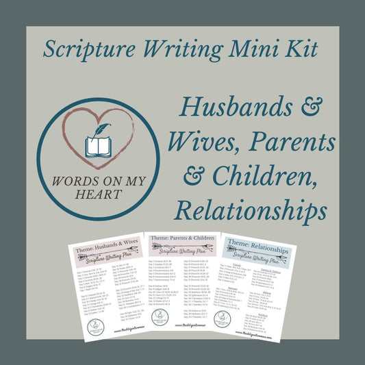 Scripture Writing Mini Kit #6 - Husbands & Wives, Parents & Children, Relationships