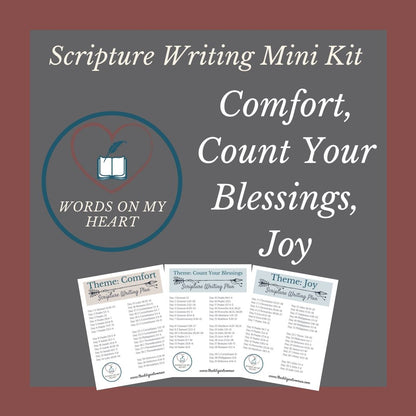 Scripture Writing Mini Kit #7 - Count Your Blessings, Comfort, and Joy