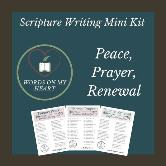 Scripture Writing Mini Kit #8 - Prayer, Peace, and Renewal